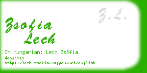 zsofia lech business card